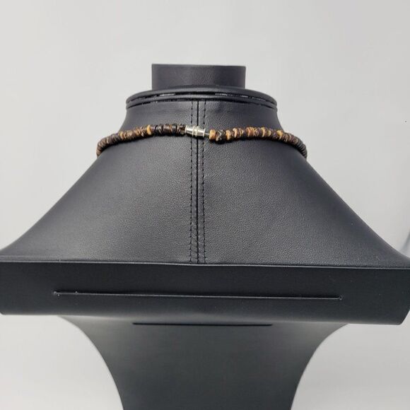 Multicolor Wooden Bead Matinee Necklace 22" Primitive Tribal Beachy Boho - Picture 2 of 9